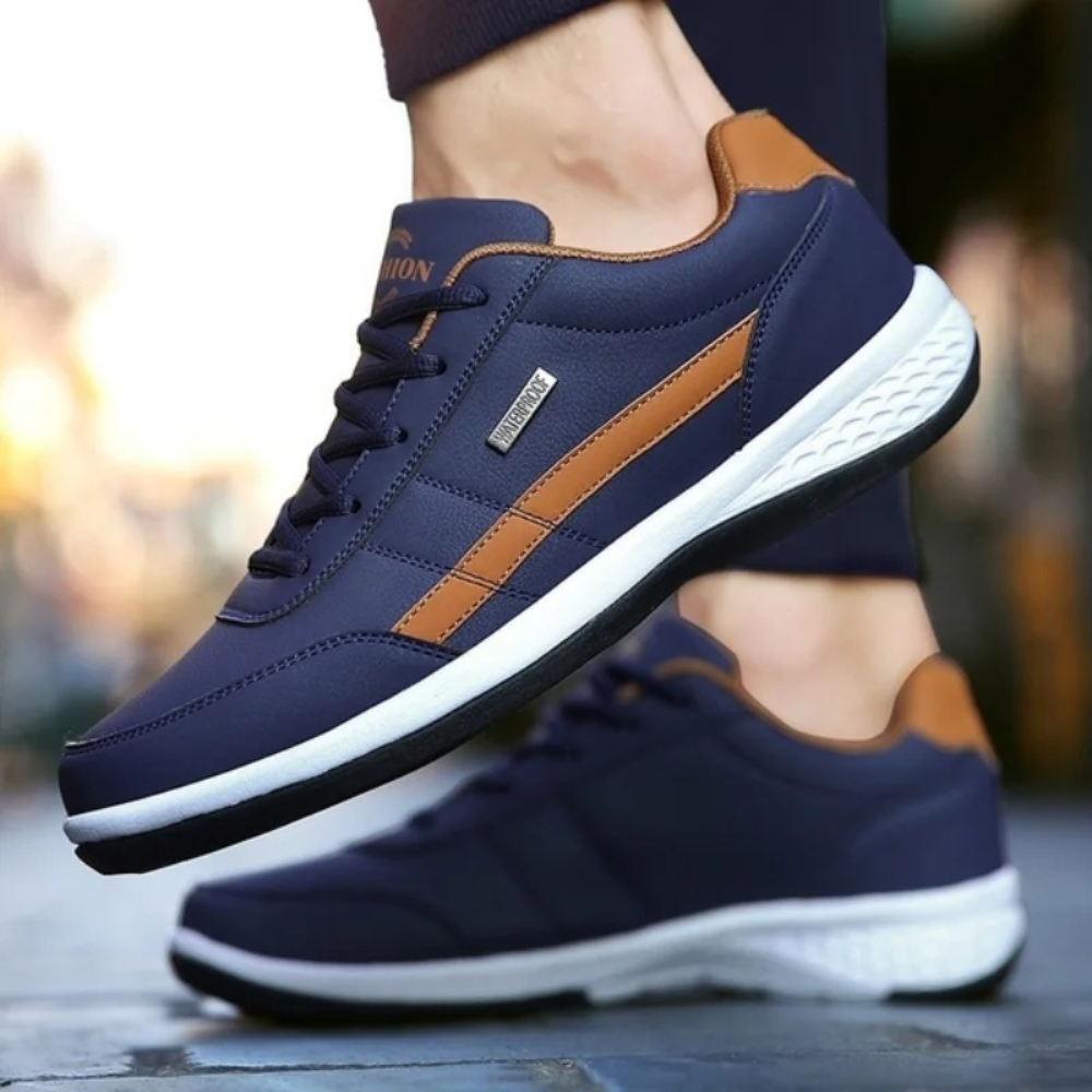Męskie skórzane sneakersy zaprojektowane dla równowagi